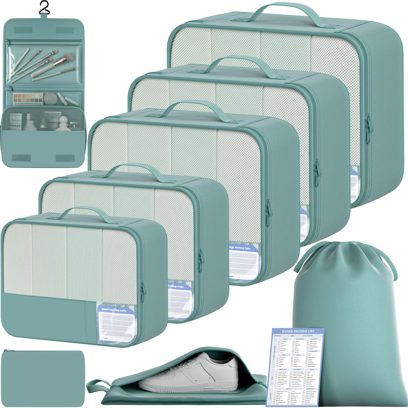 BAGAIL 17 Set Packing Cubes and Digital Luggage Scale