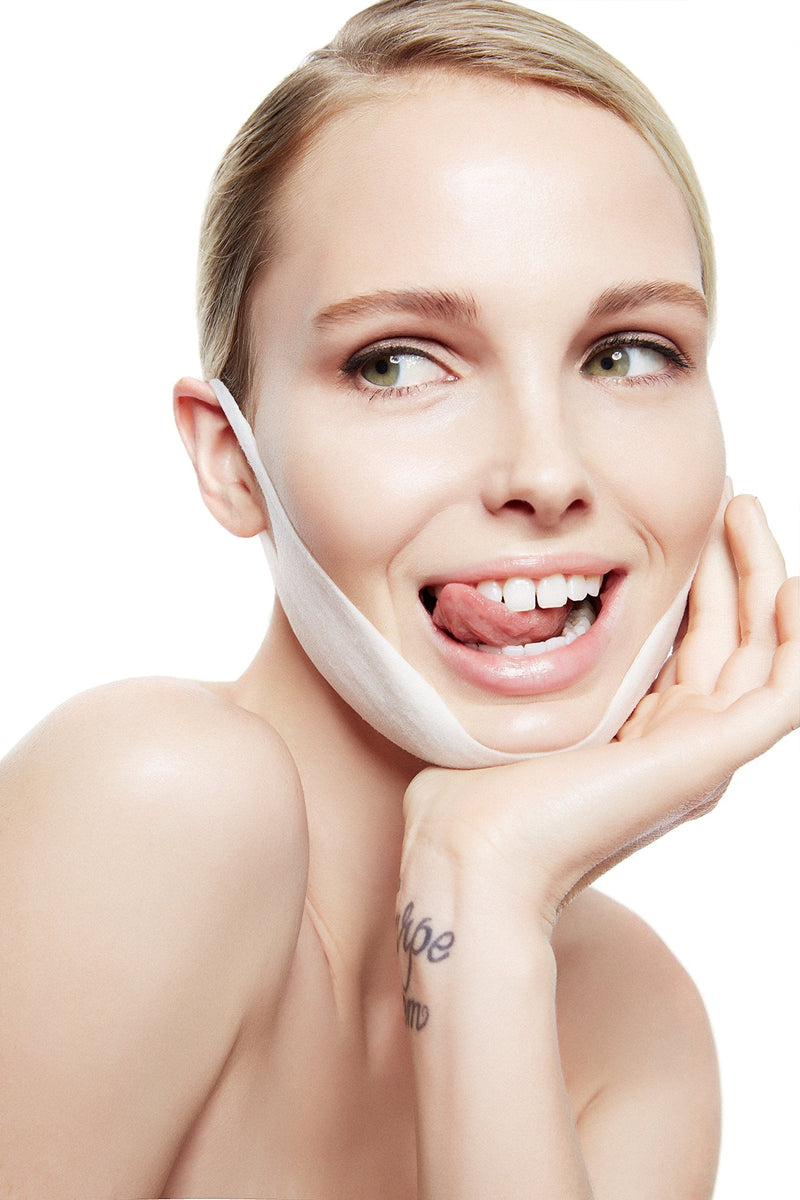 MAGICSTRIPES Lifting Collagen Mask - V Line Mask, Double Chin Reducer Lifting Face Mask, V Shape Slimming Facial Mask (BOX - 5 Masks) BOX - 5 Masks