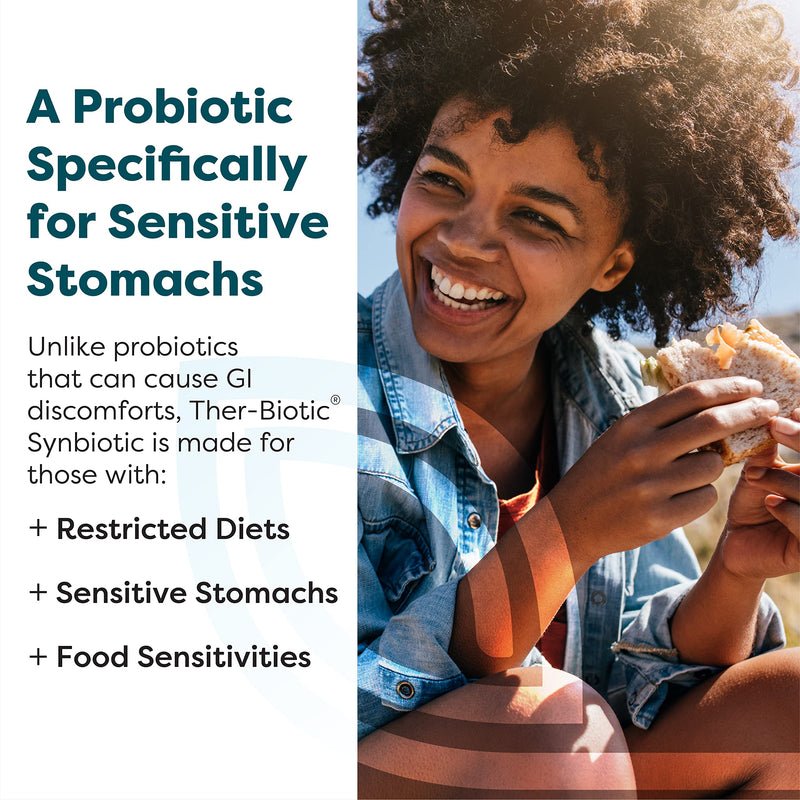 [Australia] - Klaire Labs Ther-Biotic Synbiotic Probiotic & a Prebiotic - Digestive Health & Immune Support∗ - Lactobacillus & Bifidobacterium Strains - Low-FODMAP Probiotic Supplement for Men & Women (30 Capsules) 30 Count (Pack of 1) 