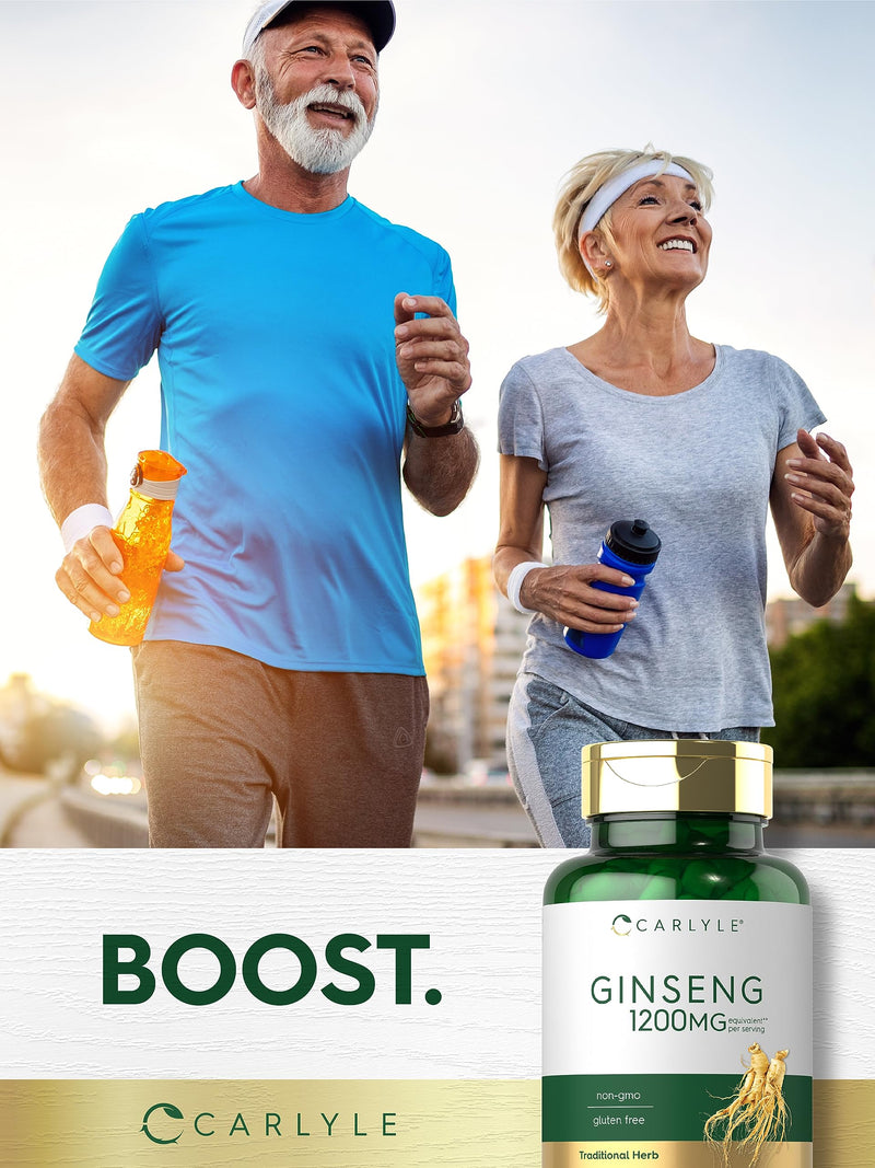 [Australia] - Carlyle Ginseng Extract Supplement | 120 Capsules | 1200mg | Pills for Men & Women | Non-GMO and Gluten Free 