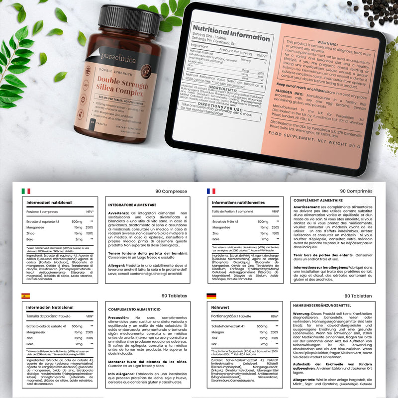 [Australia] - Double Strength Silica Complex ‚Äì 3 Month Supply! (2000mg Horsetail Extract x 90 Tablets) 90 Count (Pack of 1) 