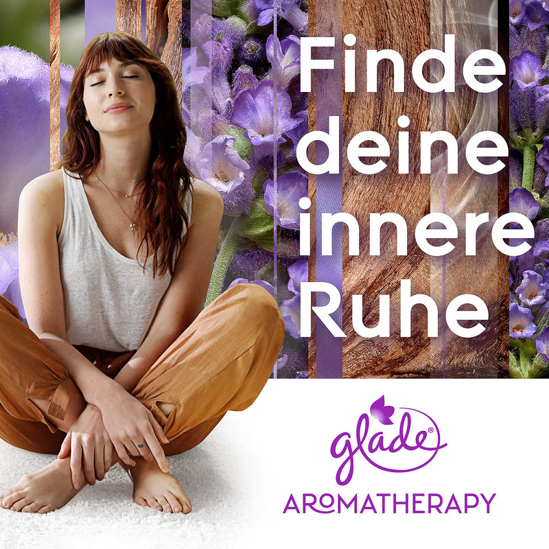 [Australia] - Glade Aromatherapy Essential Oils Fragrance Diffuser Refill, Moment of Zen, Lavender + Sandalwood Aroma Diffuser, 17.4ml 