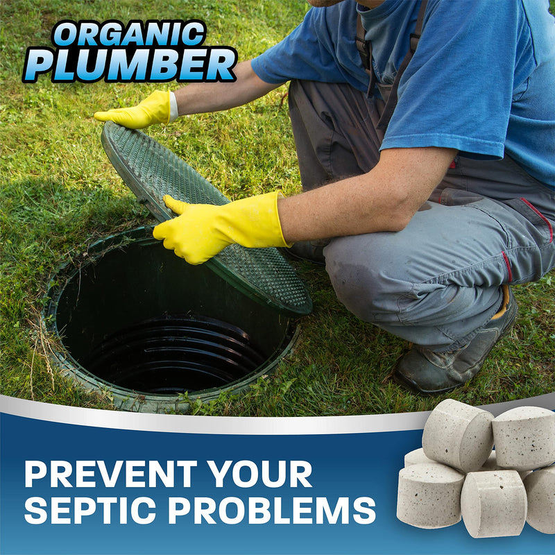 [Australia] - Septic Tank Cleaner Treatment, Bacteria x Natural Enzyme Flushable Bio Tabs, Rid Sewage Waste & Clean Field System, 1 Year of Tablets 