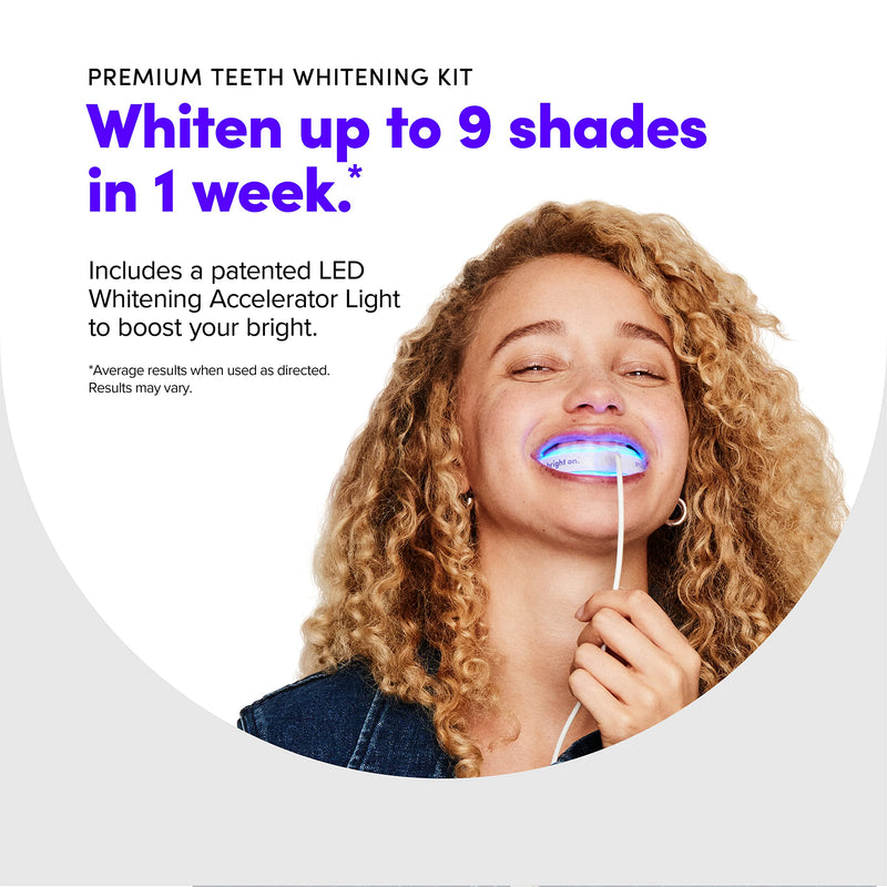 SmileDirectClub Teeth Whitening Kit with LED Light - 4 Pack Gel Pens - Professional Strength Hydrogen Peroxide