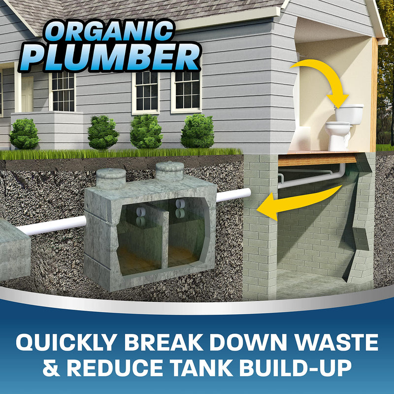 [Australia] - Septic Tank Cleaner Treatment, Bacteria x Natural Enzyme Flushable Bio Tabs, Rid Sewage Waste & Clean Field System, 1 Year of Tablets 