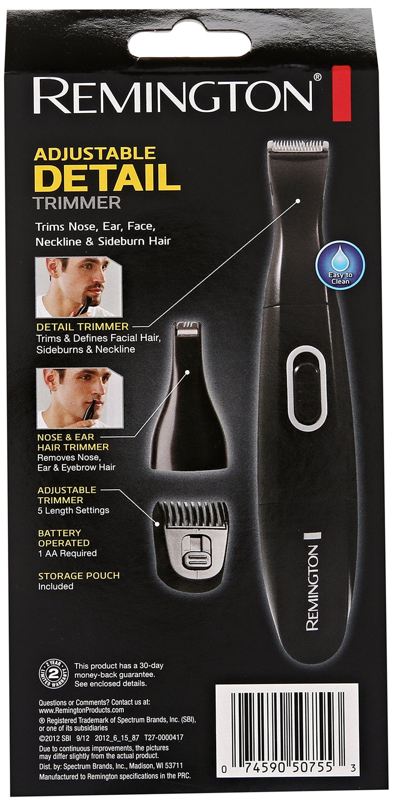 Remington PG165 Battery Operated Precision Grooming System, Silver 1 Count (Pack of 1)
