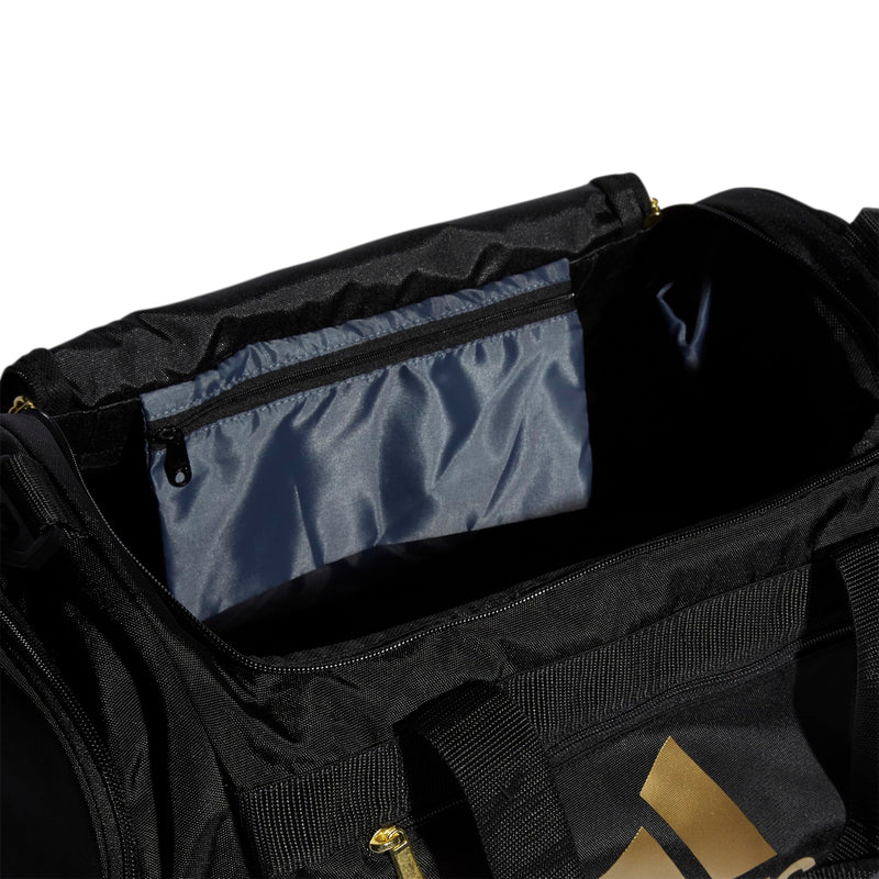 adidas Unisex Defender 4.0 Gym Duffel Bag for Men and Women Black/Gold Metallic Small (38l)