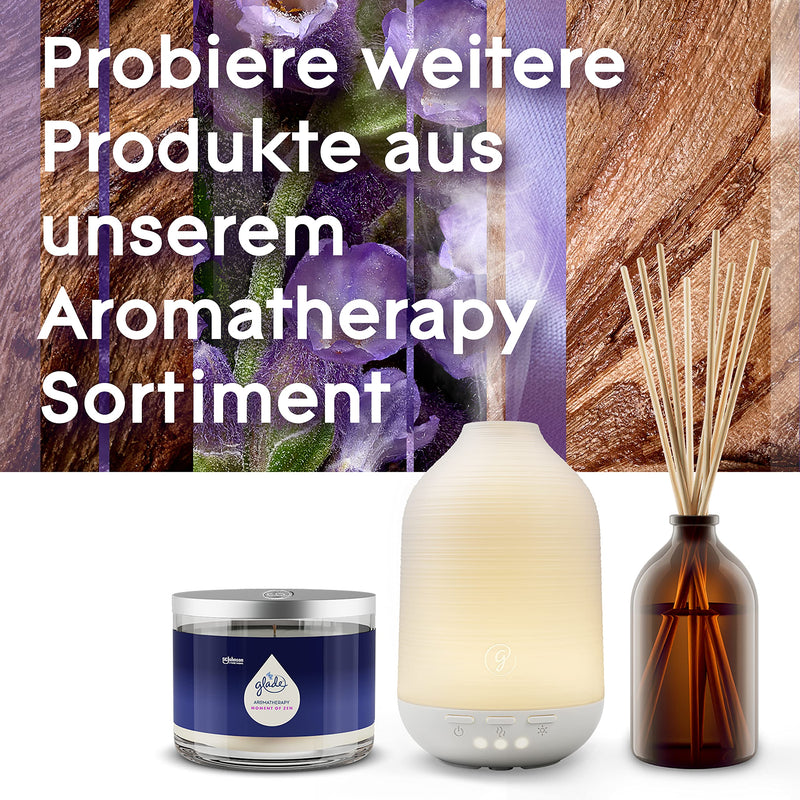 [Australia] - Glade Aromatherapy Essential Oils Fragrance Diffuser Refill, Moment of Zen, Lavender + Sandalwood Aroma Diffuser, 17.4ml 