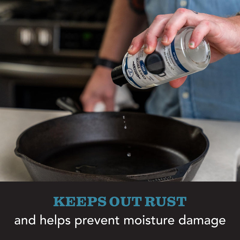 [Australia] - CLARK'S Cast Iron Seasoning Oil (12 Ounces) - 100% Plant Based from Refined Coconut Oil (Vegan) - No Mineral Oil - Prevents Rust - Maintains Seasoning on All Cast Iron and Carbon Cookware 