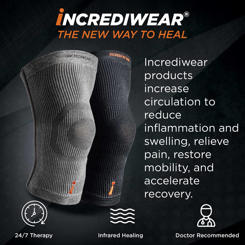 Incrediwear Knee Sleeve – Knee Braces for Knee Pain, Joint Pain Relief, Swelling, Inflammation Relief, and Circulation, Knee Support for Women and Men X-Large Black