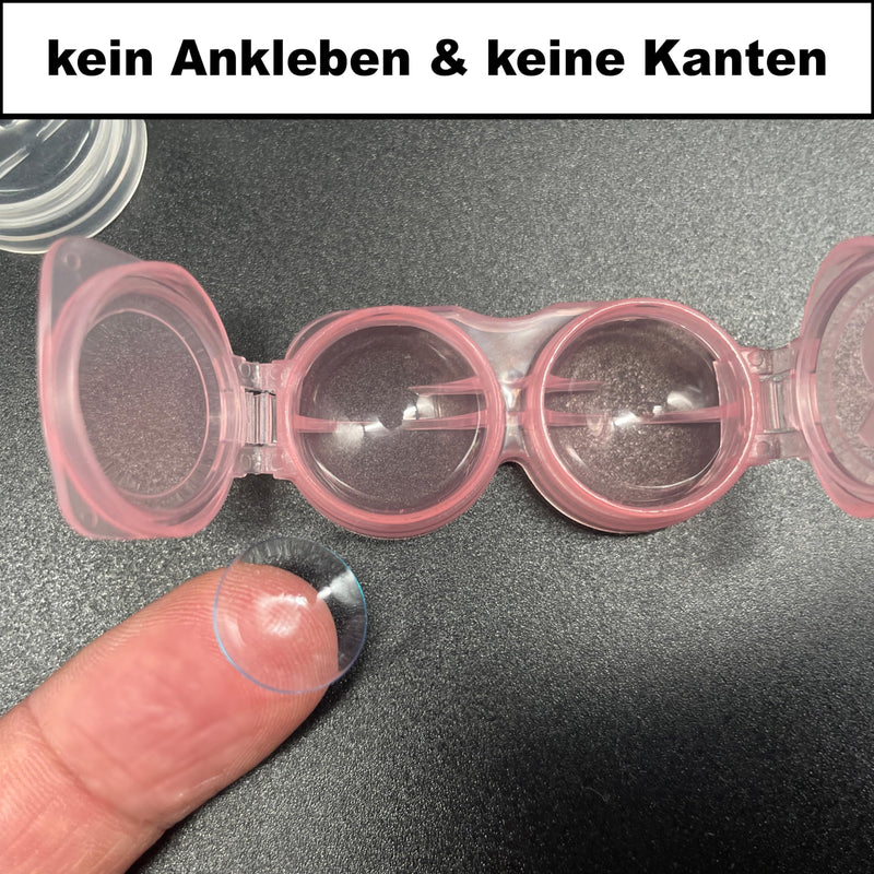 [Australia] - Traptix EyesBear - Foldable & economical contact lens container (1x) - Fixed lid - less liquid consumption - odor-free contact lens storage (transparent) 1x - Transparent 1er 