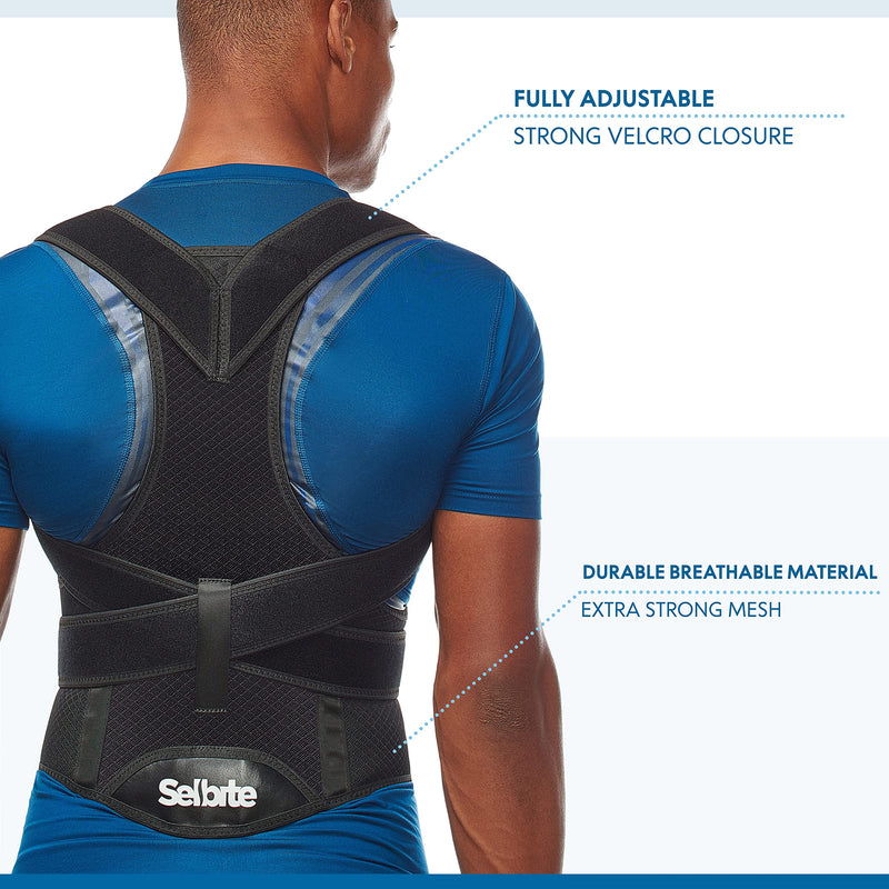 [Australia] - Back Brace Posture Corrector for Men and Women - Adjustable Posture Back Brace for Upper and Lower Back Pain Relief - Muscle Memory Support Straightener (Large) Large 
