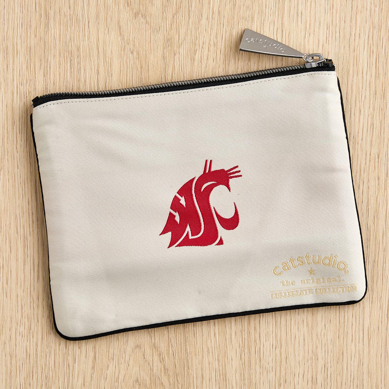 Washington State University (WSU) Collegiate Zipper Pouch Purse | Zipper Bag - Holds Phone, Makeup, Wallet, Glasses, & Travel Essentials - Alumni, Acceptance & Graduation Gift Washington State University
