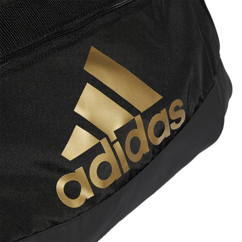 adidas Unisex Defender 4.0 Gym Duffel Bag for Men and Women Black/Gold Metallic Small (38l)