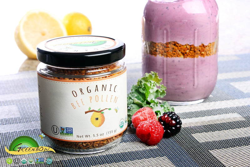 [Australia] - Greenbow Bee Pollen - 100% USDA Certified, Non-GMO, Halal, Kosher - Pure & Natural Superfood With Proteins, Vitamins & Minerals - Gluten Free - 155g 