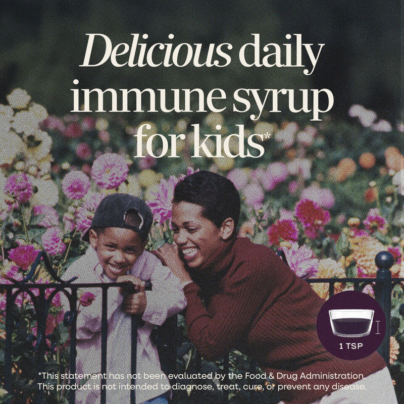 Nature's Way Sambucus Kids Immune Elderberry Syrup, Black Elderberry Extract with Echinacea & Propolis, Traditional Immune Support for Children with Superfood Antioxidants(1), Berry Flavored, 4 Fl Oz 4 Fl Oz (Pack of 1)