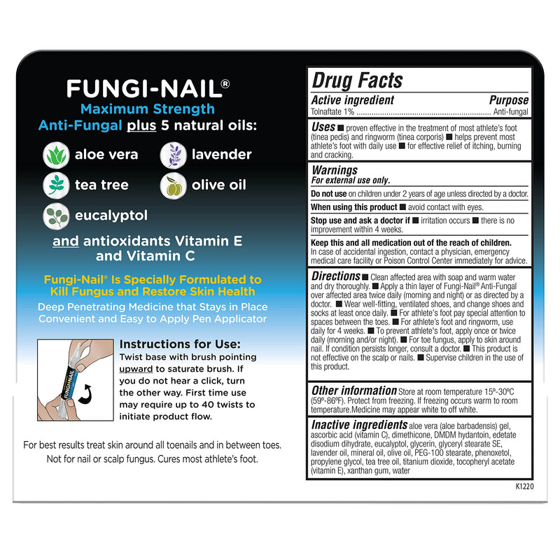 Fungi-Nail Pen Apllicator Anti-Fungal Solution 0.101 Fl Oz 0.1 Fl Oz (Pack of 1)