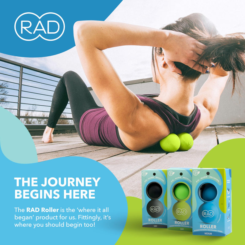 [Australia] - RAD Soft Peanut Massage Ball – Low Density Yoga Deep Tissue Roller Ball – Myofascial Release for Back, Neck, Feet, Psoas & Spine – Suboccipital & Thoracic Trigger Point Therapy Soft/Low Density 