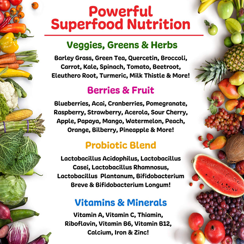 Ruby Reds Delicious Reds Powder Fruit & Vegetable Supplement – 30 servings | Support Healthy Metabolism, Probiotic Support, Fight Free Radicals, Healthy Energy Levels 10.9 Ounce (Pack of 1)