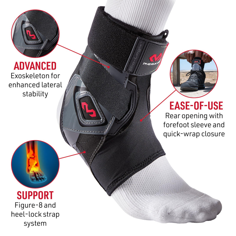 [Australia] - McDavid Ankle Brace Sprain Prevention/ Recovery. Bio-Logix Therapy Support, Competition Grade. Perfect for Basketball, Volleyball, Football, Soccer and More M-L Right 