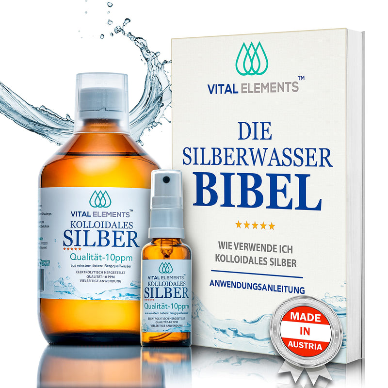 [Australia] - Colloidal silver | Silver water | 500ml | 10 ppm | HIGH DOSE | in brown glass bottle with 30ml spray | Free E-BOOK 