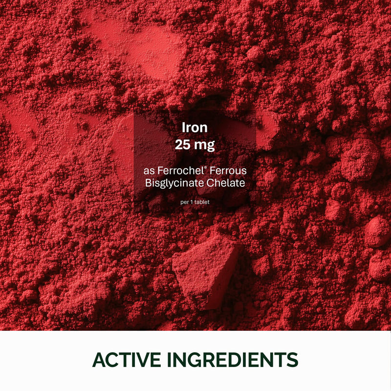 NFO Gentle Iron [100 Tablets] Norwegian Fish Oil Natural High Dose Iron Complex with The Patented Ferrochel Formula The Most bioavailable Form Against IronDeficiency Suitable for Vegans