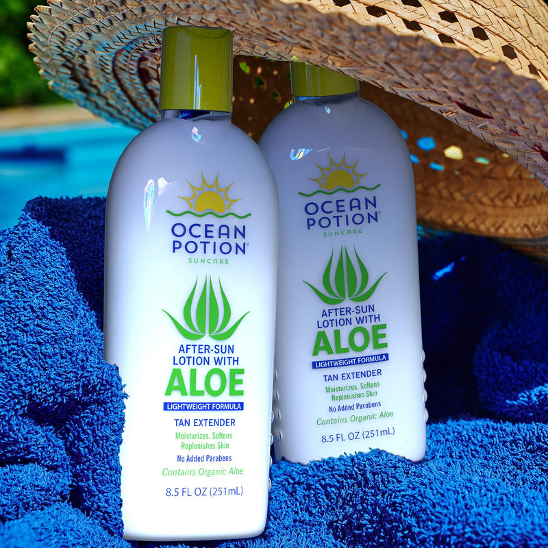 Ocean Potion After Sun Lotion with Aloe Vera, Hydrating Moisturizing Body Lotion for Dry Skin, Lightweight Aloe Vera Lotion with Vitamin E, Paraben-Free After Sun Care, 8.5 oz 8.5 Fl Oz (Pack of 1)