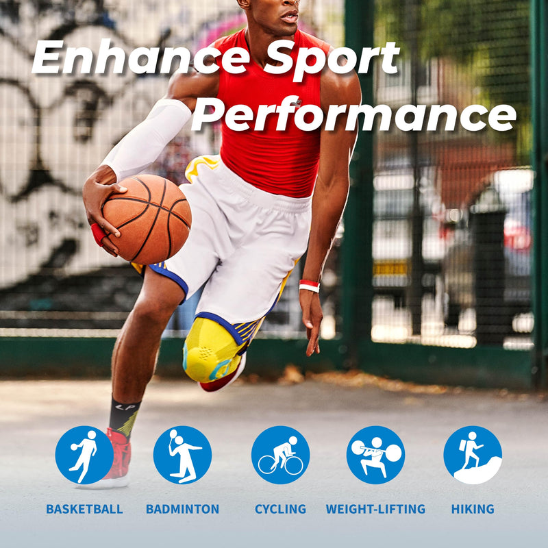 LP 170XT Compression Knee Sleeve with Silicone Pad & Bilateral Stays – Breathable Knee Support for Enhanced Sports Performance in Running, Basketball, Soccer, Tennis, Gym Workouts, Hiking – Optimal Joint Stability for Active Athletes (Black, Extra Larg...