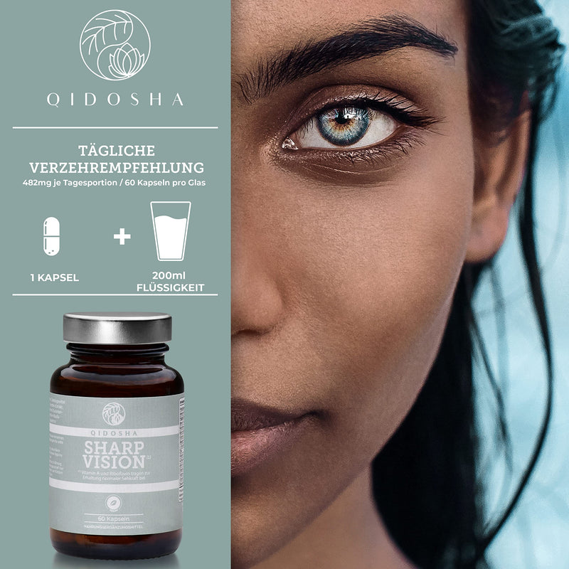 [Australia] - QIDOSHA® Sharp Vision eye capsules for prevention, with anthocyanidins, beta-carotene, vitamin A, C, B1, B2, B3, E plus zinc, glutathione, zeaxanthin and lutein, 60 capsules, eye vitamins, eye complex 