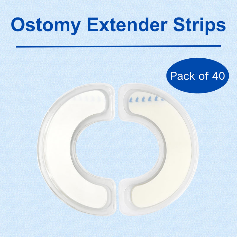 [Australia] - 40pcs Elastic Ostomy Barrier Strips, Medical Grade Hydrocolloid, Waterproof Leak Protection for Colostomy, Ileostomy Bags, Skin-Friendly Adhesive Tape (0.4mm Thick) 