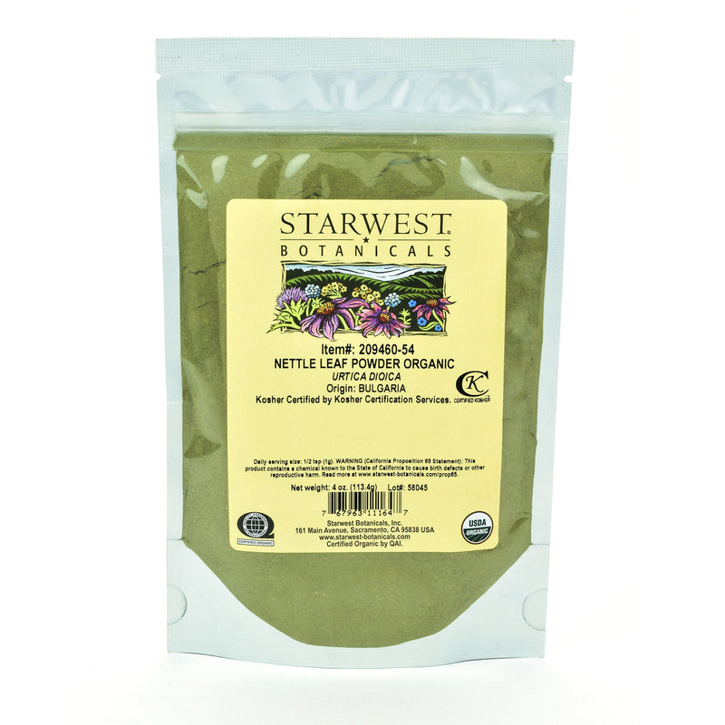 [Australia] - Starwest Botanicals Organic Nettle Leaf Powder, 4 Ounces 