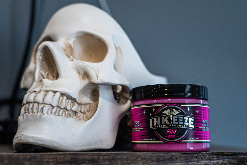 [Australia] - INK-EEZE Pink Tattoo Ointment for Artists and Aftercare, Essential Oils, Vegan, Cruelty Free, Made in USA, Bubble Gum, 6oz 6 Fl Oz (Pack of 1) 