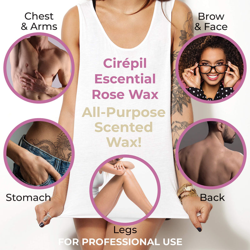 [Australia] - Cirepil - Escential Rose - 400g / 14.11 oz Wax Tin - Light Rose Scent - Creamy Texture - All-Purpose, Excellent for Short, Coarse or Shaved Hair - Easy Removal, No Strips Needed 14.11 Ounce (Pack of 1) 