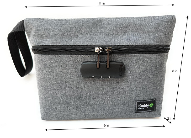 Kaddy Weekly AM/PM Secure Pill Organizer Box, (7-Day / 4-Times-A-Day) Portable Travel with Large Compartments for Medication, Supplements and Vitamins, 3 Digit Lock for Safety
