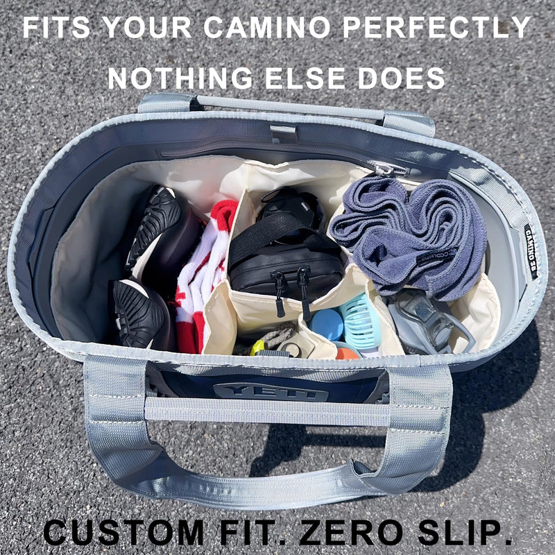 Bag Organizer Insert for YETI Camino 35, 6-Pocket Bag Organizer (5 Fixed + 1 Adjustable), Open Top Access, Fits Camino 35 Carryall