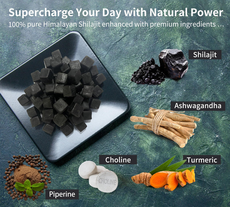 [Australia] - Shilajit Gummies with Ashwagandha, Seamoss, Turmeric - Organic, Zero Sugar & Vegan-Friendly Himalayan Shilajit for Men & Women - Energy, Calm Cosrtisol, Sleep, Immune Support & Overall Health 1 Count (Pack of 90) 