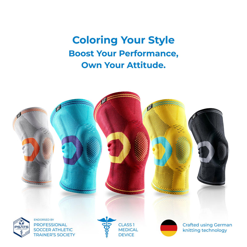 LP 170XT Compression Knee Sleeve with Silicone Pad & Bilateral Stays – Breathable Knee Support for Enhanced Sports Performance in Running, Basketball, Soccer, Tennis, Gym Workouts, Hiking – Optimal Joint Stability for Active Athletes (Black, Extra Larg...