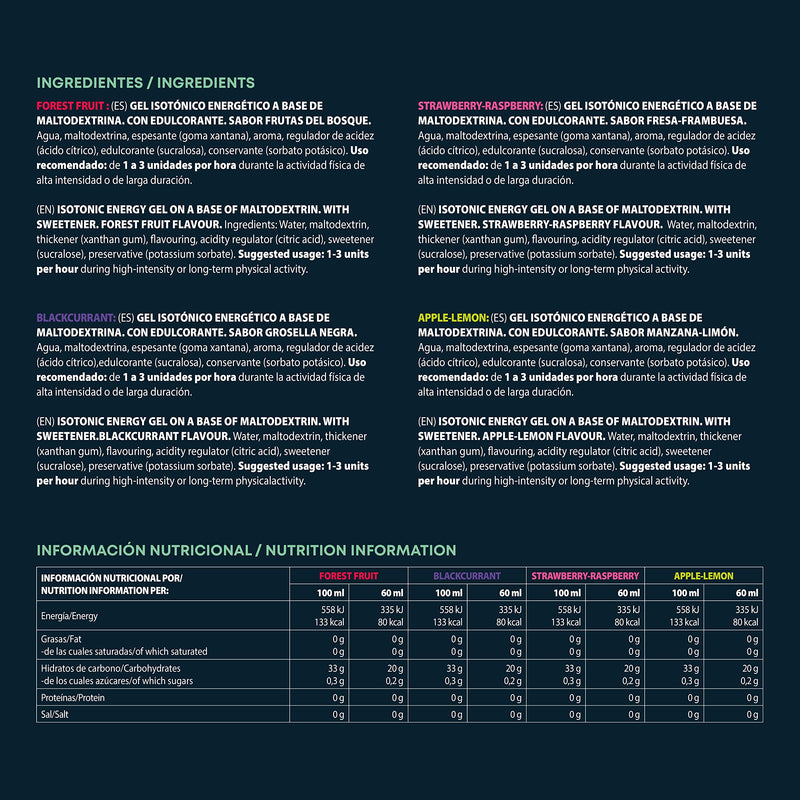 [Australia] - EVOTION PRO High Energy Gel 20 x 60ml - 80kcal 20g carbohydrates per pack - Mix Box - Maltodextrin Power Gel Sport - Liquid Powergel Energy Shot - Energy Running Running Marathon Nutrition Assortment 