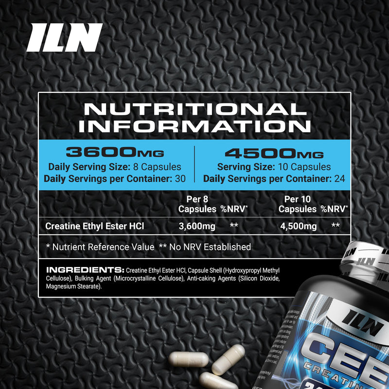 Creatine Ethyl Ester Capsules – 3600mg CEE – Advanced Creatine Supplement – Vegan & Vegetarian (240 Capsules)