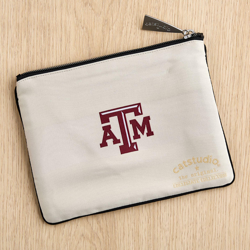 Texas A&M University Collegiate Zipper Pouch Purse, Makeup Bag | Zipper Bag - Holds Phone, Makeup, Wallet, Glasses, & Travel Essentials - Alumni, Acceptance & Graduation Gift Texas A&M University