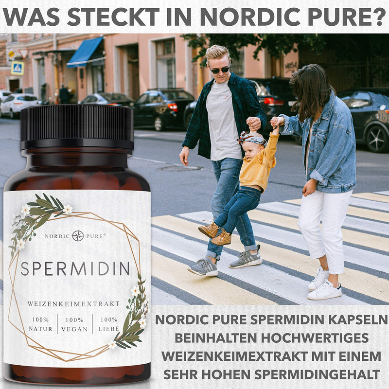 [Australia] - Spermidine capsules high dosage | 5mg per capsule | Natural wheat germ extract with high spermidine content | 90 vegan spermidine capsules | New formula 