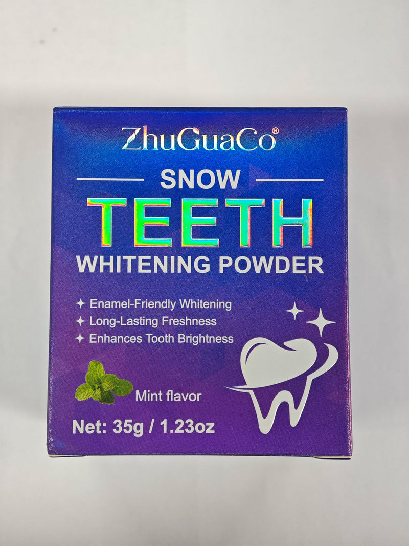 [Australia] - Teeth Whitening Powder - Snow Teeth Whitening Powder with Pap+ Formula, Peroxide-Free, No Sensitivity & Enamel Safe - Removes Coffee, Tea, Wine, Tobacco & Food Stains - 35g | 1.23oz 