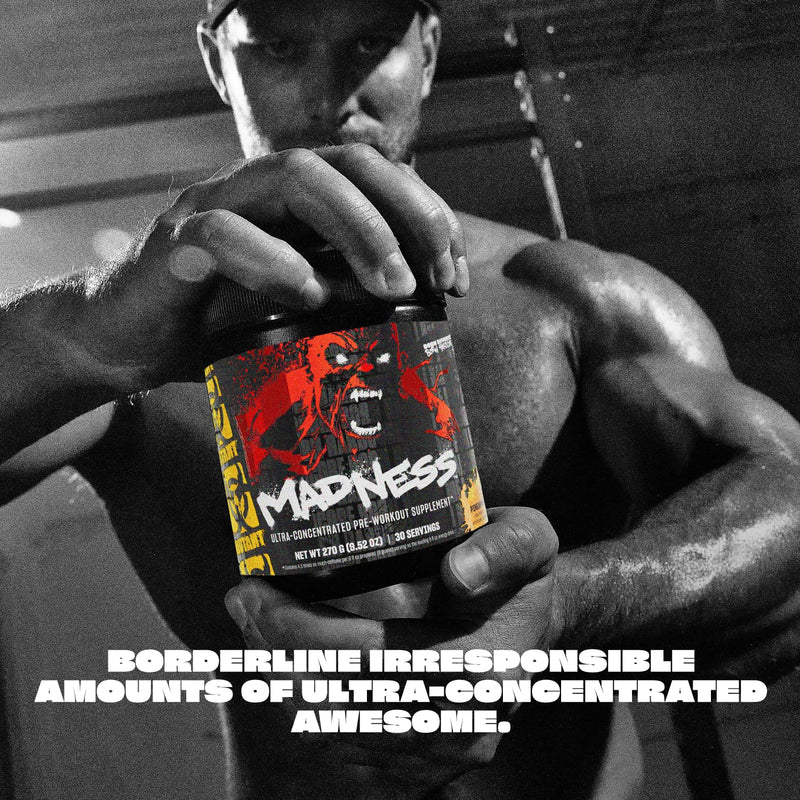 MUTANT Madness | Ultra-Concentrated Pre-Workout Supplement | 360mg Caffeine, 4g Pump & Performance Blend, Beta-Alanine, Energy & Focus | 30 Serving | Peach Mango 30 servings (225 g)