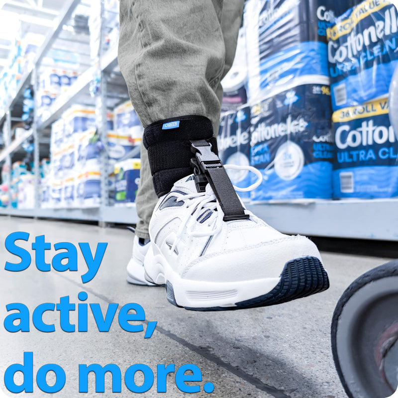 Omeer AFO Foot Drop Brace For Walking With Shoes Provides Adjustable Drop Foot Brace Support For Men Or Women Can Be Worn With the Shoes You Already Own And Can Be Worn On Your Left or Right Leg