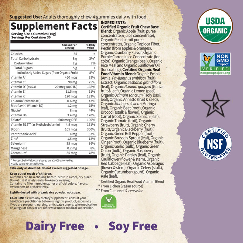 Garden of Life Organics Prental Multi Gummies, 120ct & Dr. Formulated Once Daily Prenatal Probiotics, 30ct