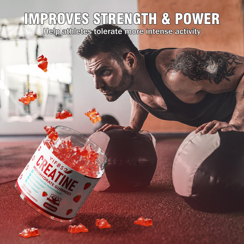 [Australia] - Creatine Monohydrate Gummies 5 g for Men & Women, 120 Sugar Free Gummies with 200 Mg Magnesium Glycinate, 200 Mg L-Threonate for Muscle Support, Energy Boost 120 Count (Pack of 1) 