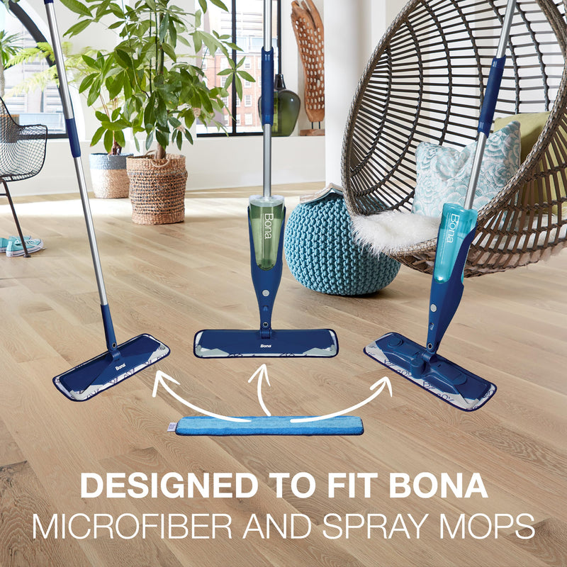 [Australia] - Bona Mop Microfiber Cleaning Pad for Hardwood & Hard Surface Floors - Value 3-Pack - For Use With Bona Mops - Dual Zone Cleaning Microfiber Cleaning (3 Count) 