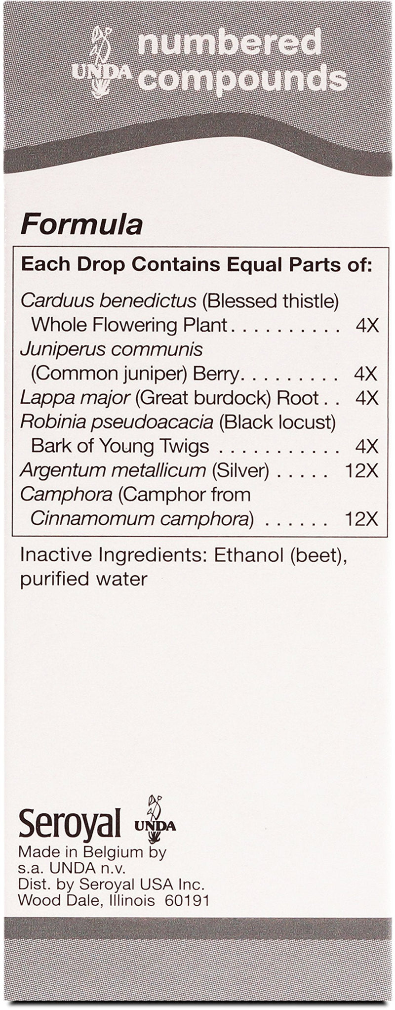 UNDA 31 Numbered Compounds | Homeopathic Preparation | 0.7 fl. oz.