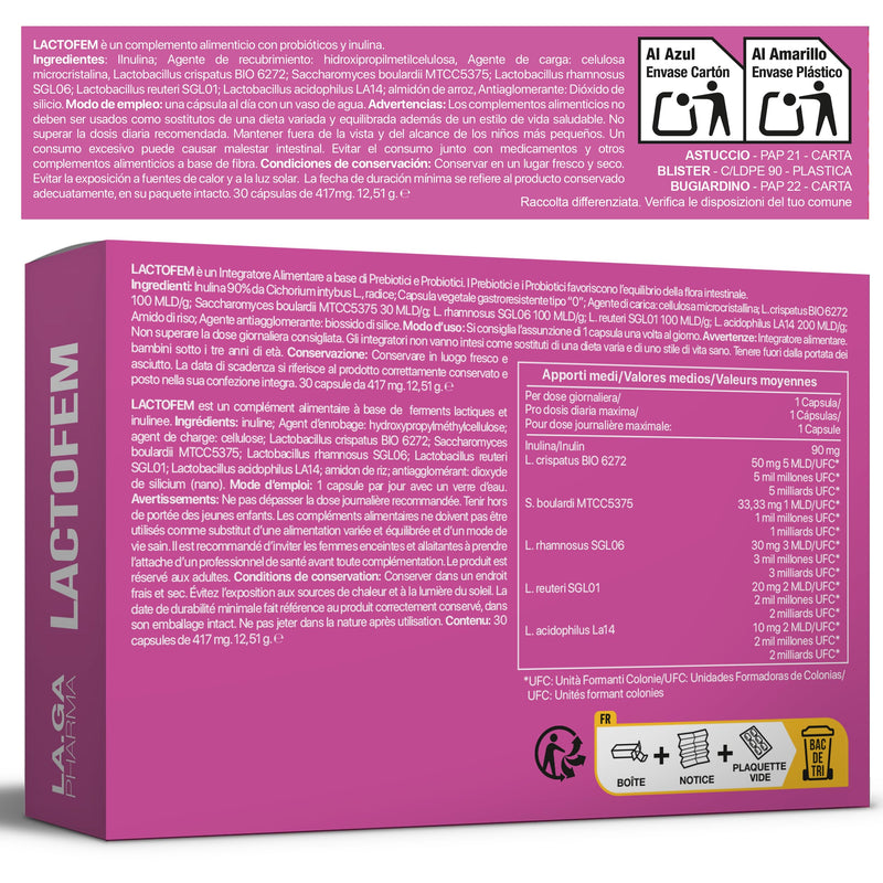 [Australia] - Lactic acid bacteria vagina, cultures complex for women. Dietary supplement prebiotics, Vaginal Probiotics with Lactobacillus Reuteri, Rhamnosus and Saccharomyces Boulardii. 30 capsules 