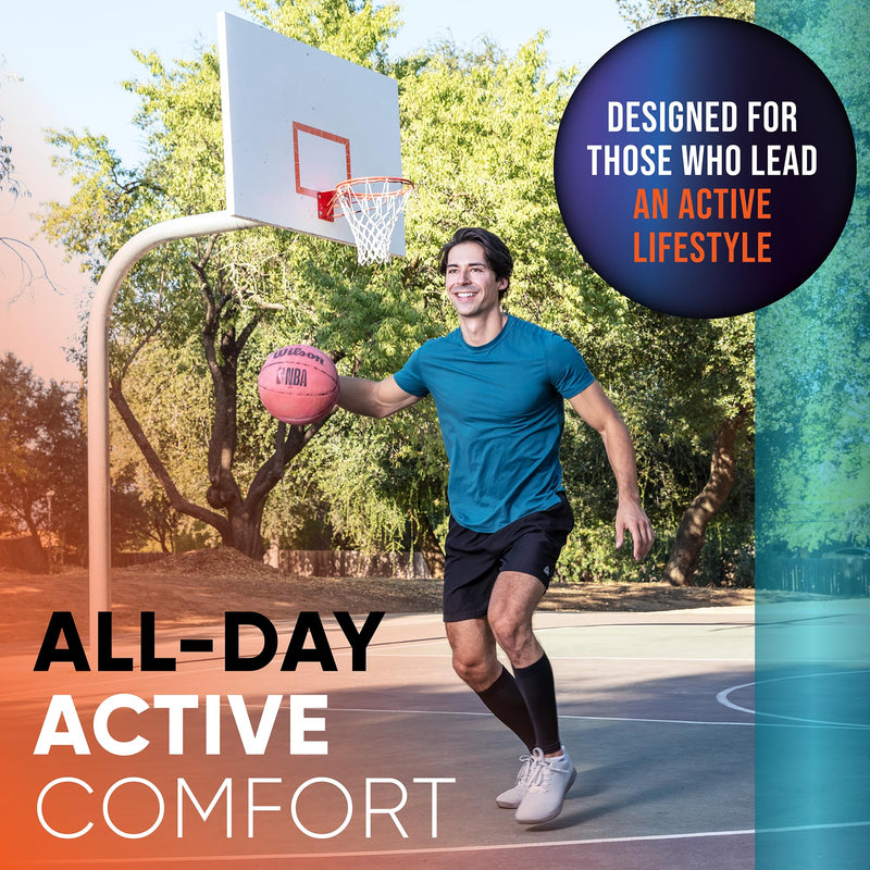 [Australia] - Calf Compression Sleeves for Men and Women - (1 Pair) Footless Compression Socks Support for Varicose Vein, Nursing, Pregnancy, Running - PhysFlex Leg Sleeve Brace for Shin Splints, Pain Relief and Reduces Swelling (Black, Medium) Black 